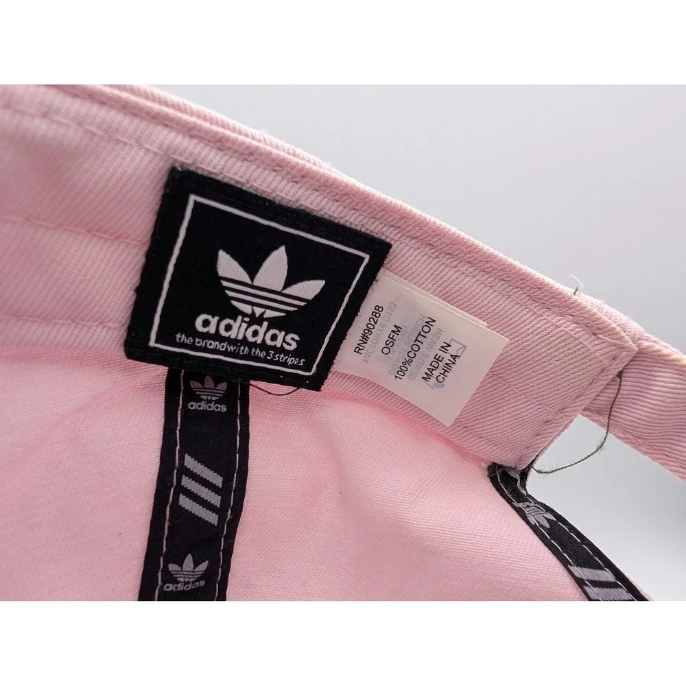 Adidas Originals Trefoil Logo Relaxed Baseball Cap Pink Adjustable Hat OSFM